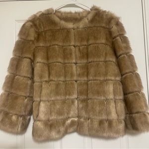 Tahari Faux Fur Coat